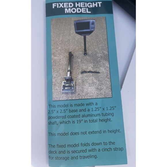 GPS Sonar 19” Fixed Height Model Mount Marine Boat Stand - Picture 2 of 9